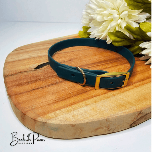 Biothane Halsband Forest Green  – Handgemacht von BookishPaws