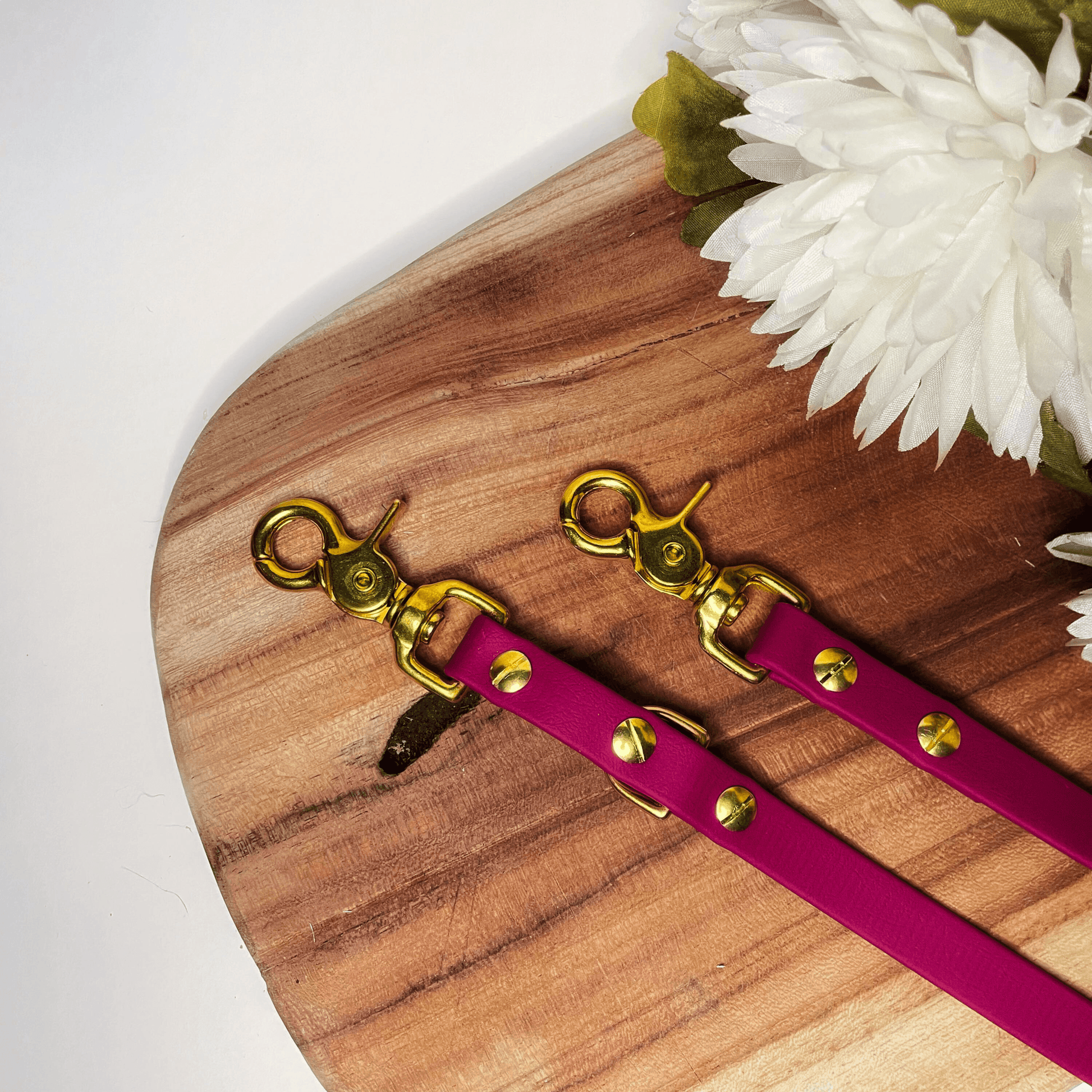 Biothane Halsband Wine Red – Handgemacht von BookishPaws