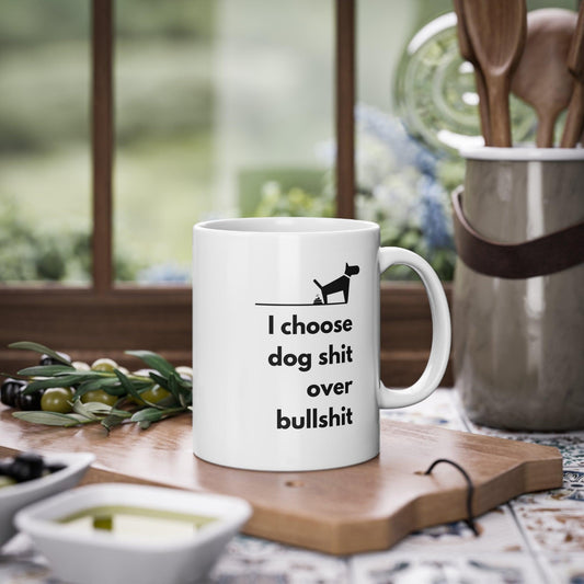 Statement Kaffeetasse - I Love Dogshit Over Bullshit