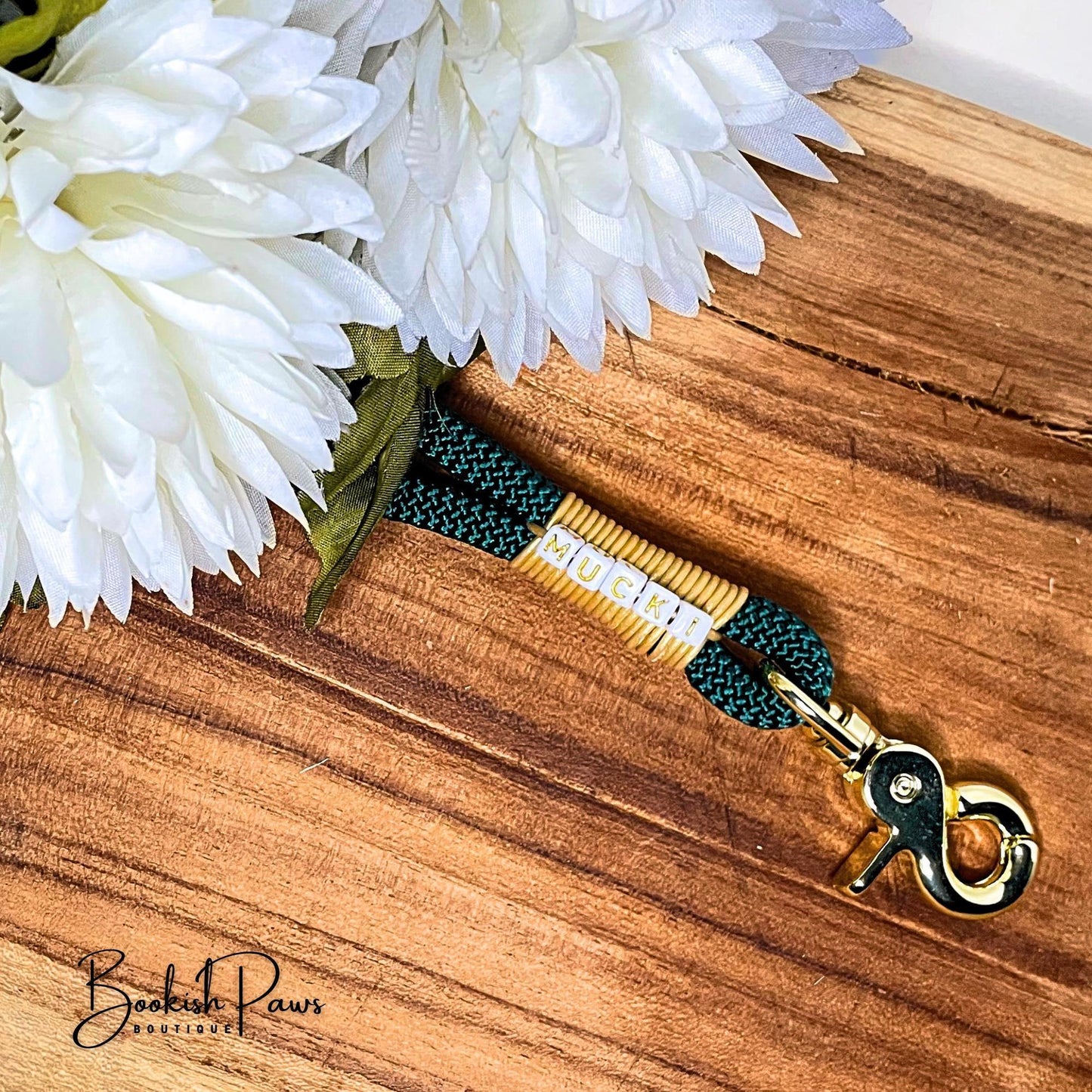PPM Zugstop Halsband Forest Green  – Handgemacht von BookishPaws