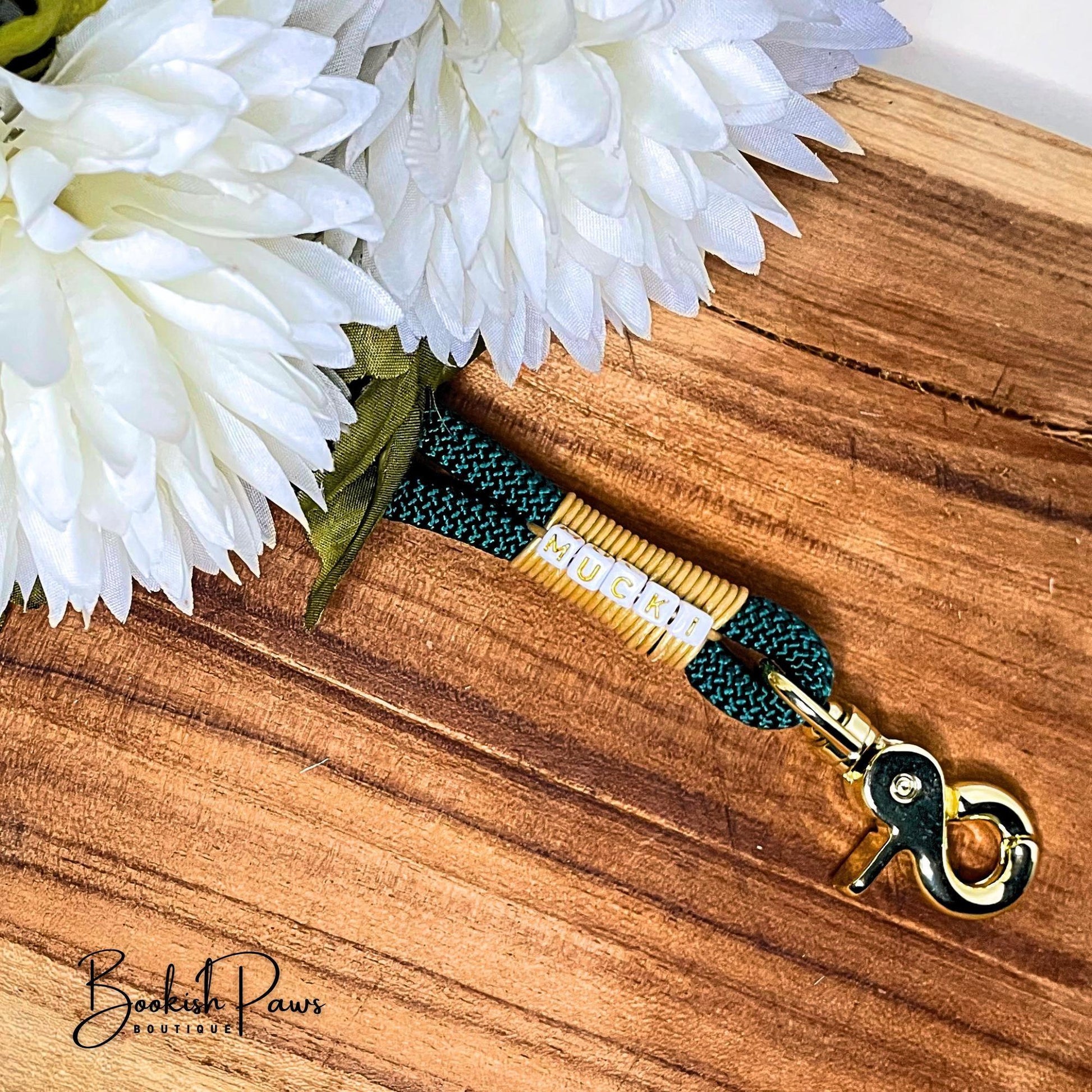 PPM Zugstop Halsband Forest Green  – Handgemacht von BookishPaws