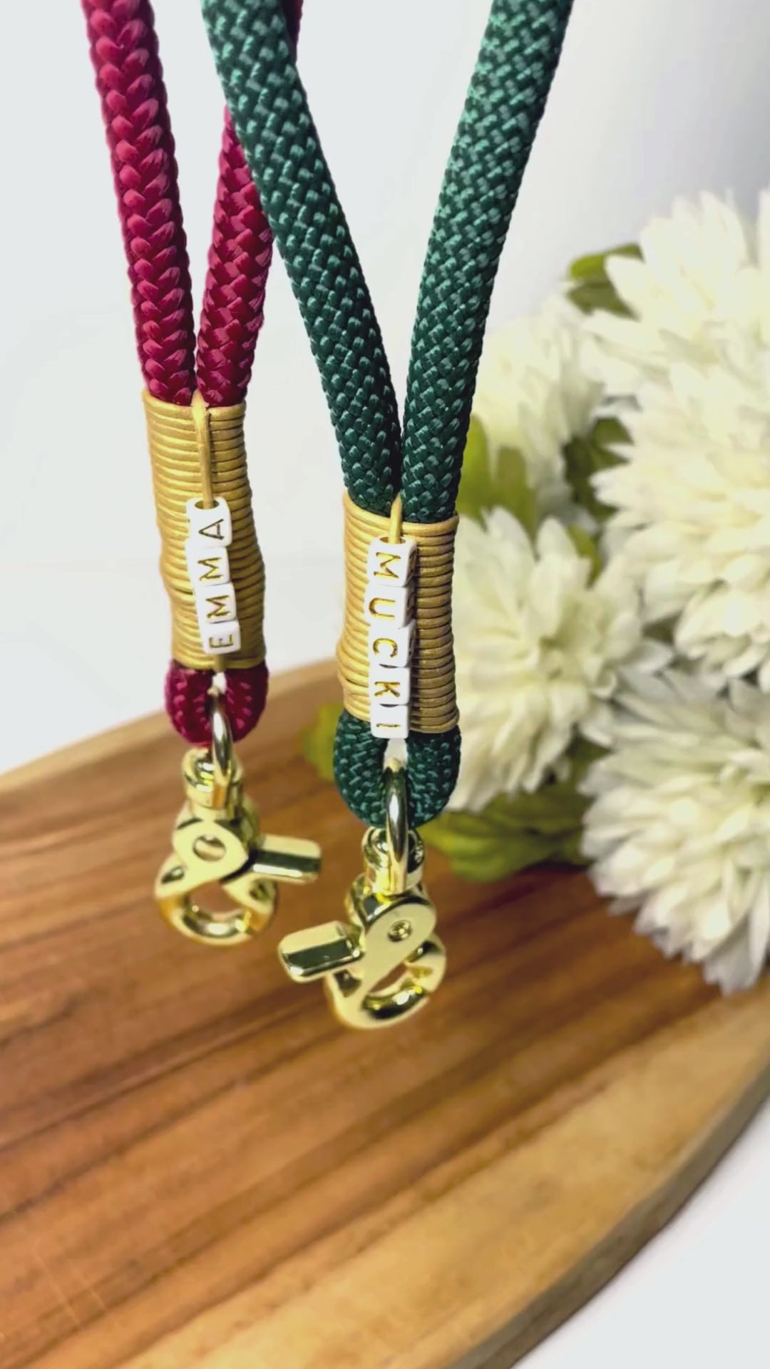 PPM Schluesselband Forest Green oder Wine Red – Handgemacht von BookishPaws