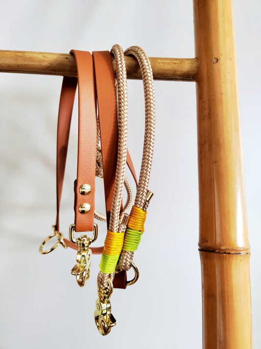 Sienna Glow Mix-Leine | Paracord & PPM-Seil | Verstellbar | BookishPaws