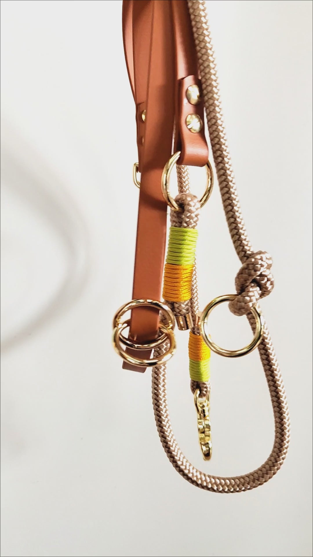 Sienna Glow Mix-Leine | Paracord & PPM-Seil | Verstellbar | BookishPaws