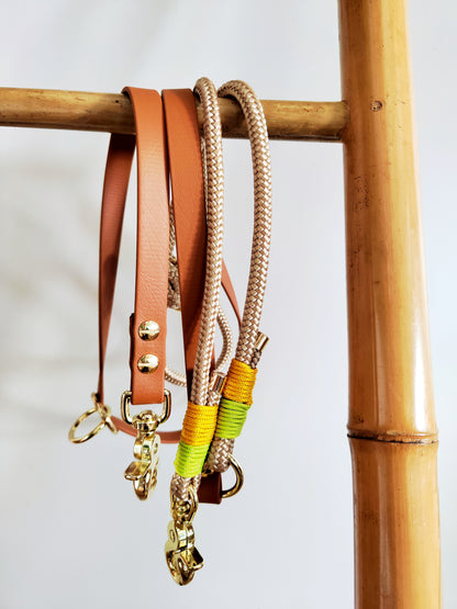 Sienna Glow Mix-Leine | Paracord & PPM-Seil | Verstellbar | BookishPaws